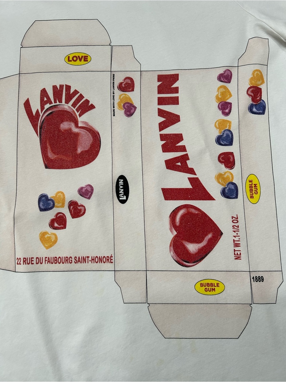 LANVIN EXCELLENT CONDITION ”(CANDY BOX) GRAPHIC PRINT 100% COTTON SIZE LARGE - Picture 4 of 12